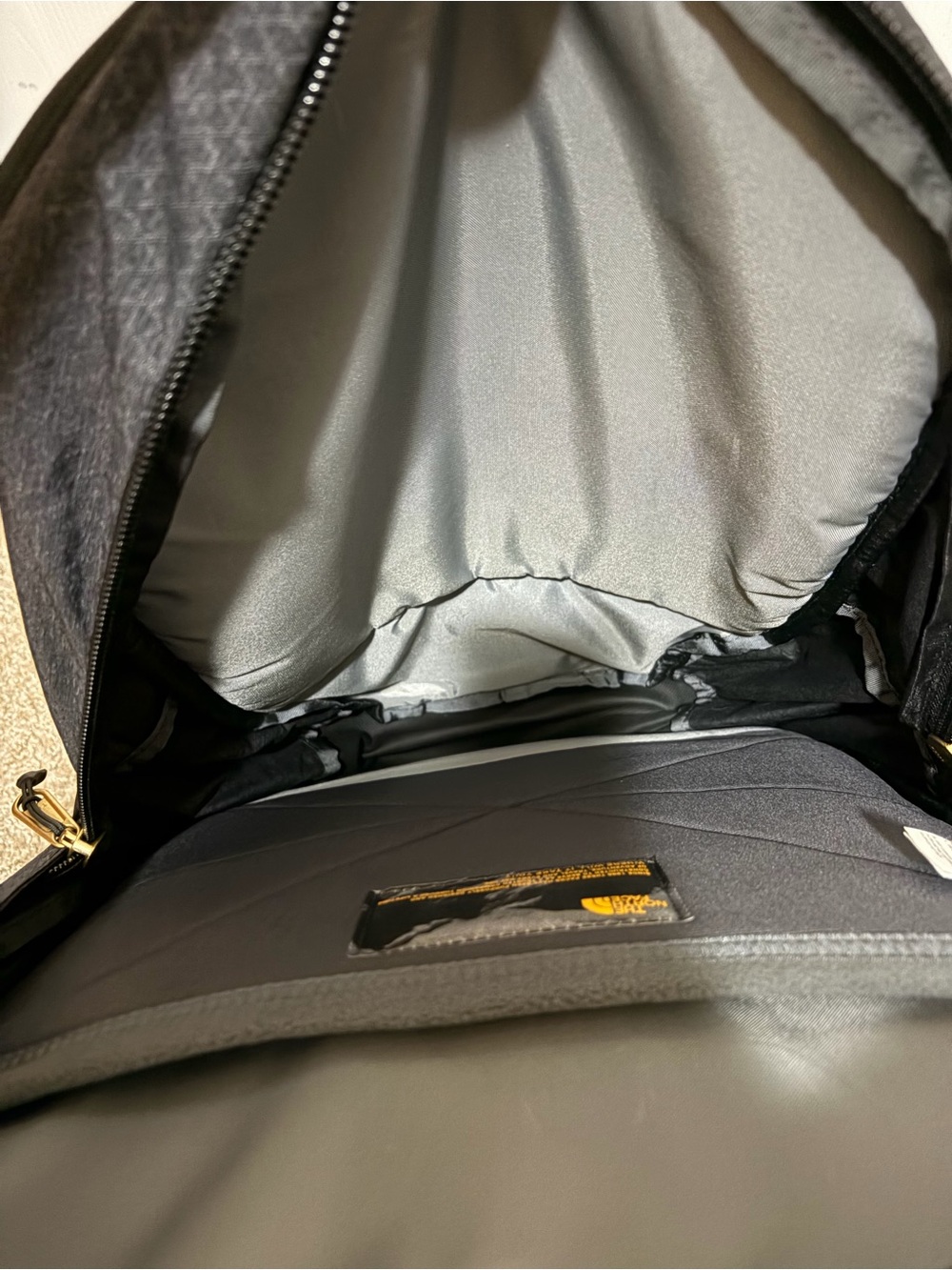 The North Face Women’s Recon Black/Gray Backpack with Yellow Gold Accents ✨🖤 - Picture 7 of 16